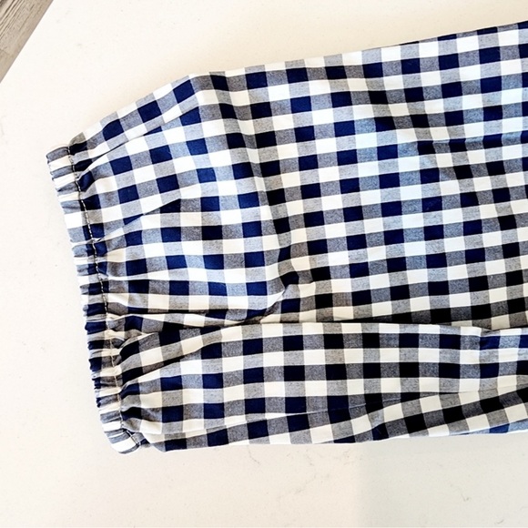 J. Crew Gingham One Shoulder Ruffle Blouse - Picture 12 of 14